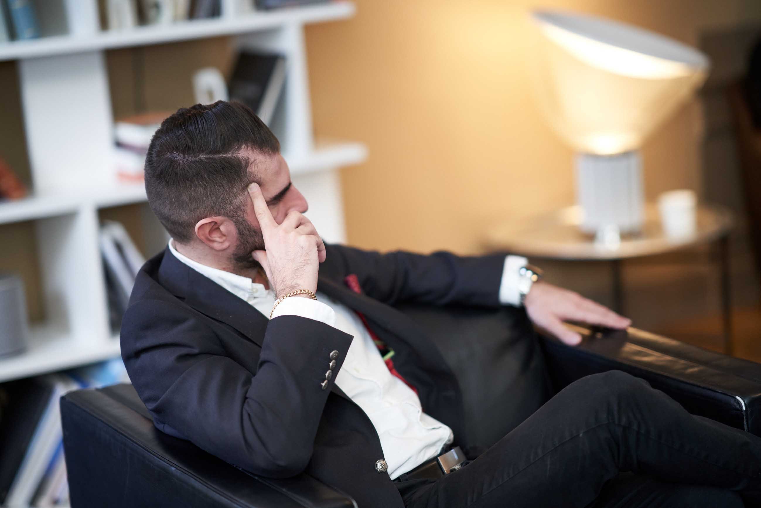 Man thinking about quiet quitting